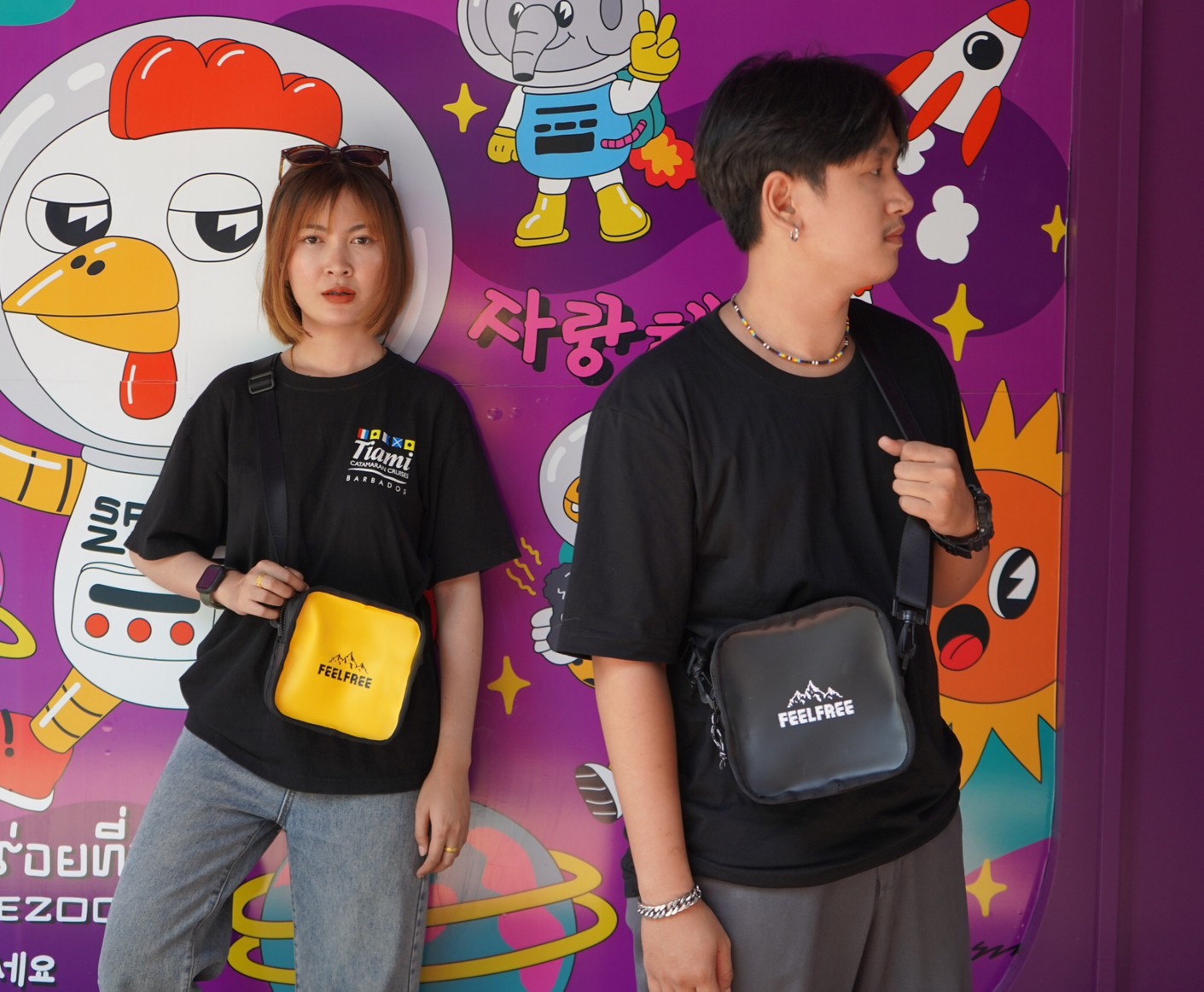 กระเป๋าสะพายข้าง FEELFREE รุ่น QQ สี เหลือง_3